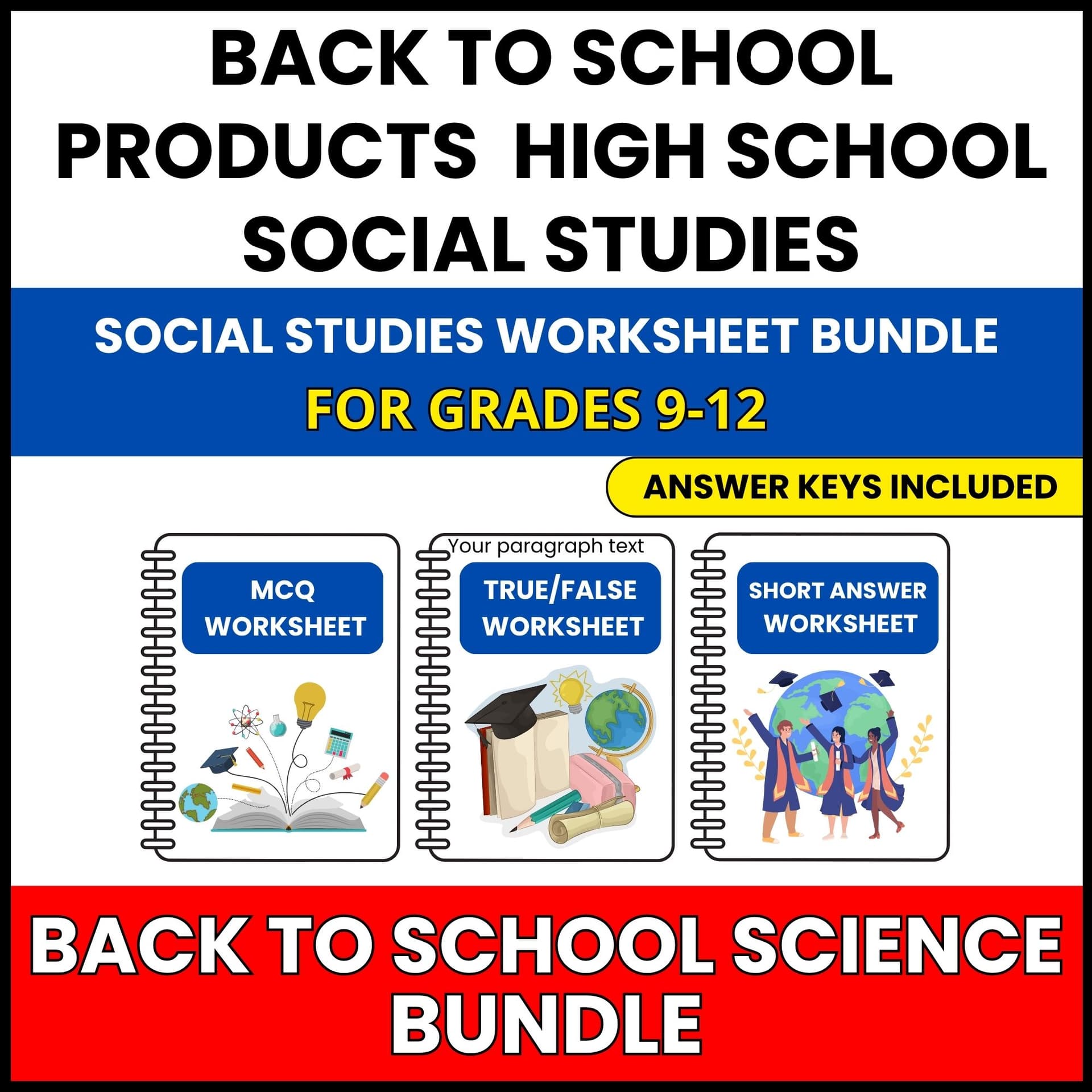 Back to School | Social Studies Mega Bundle | 60 Worksheets BUNDLE | Grade 9-12 Back to School | Social Studies Mega Bundle | 60 Worksheets BUNDLE | Grade 9-12 — printable worksheet preview