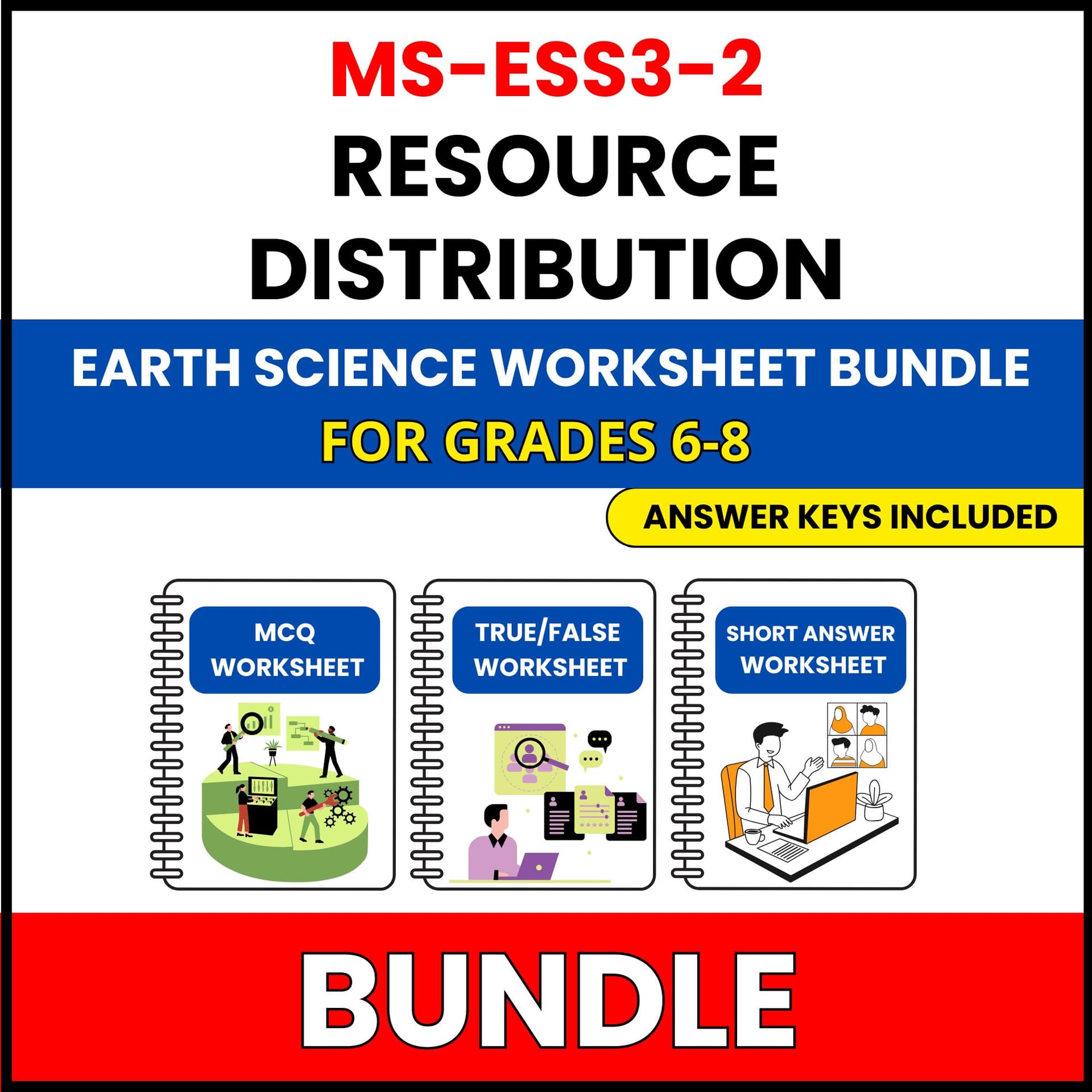 MS NGSS Earth Science | Resource Distribution | 30 Worksheets BUNDLE | Grade 6-8 MS NGSS Earth Science | Resource Distribution | 30 Worksheets BUNDLE | Grade 6-8 — printable worksheet preview