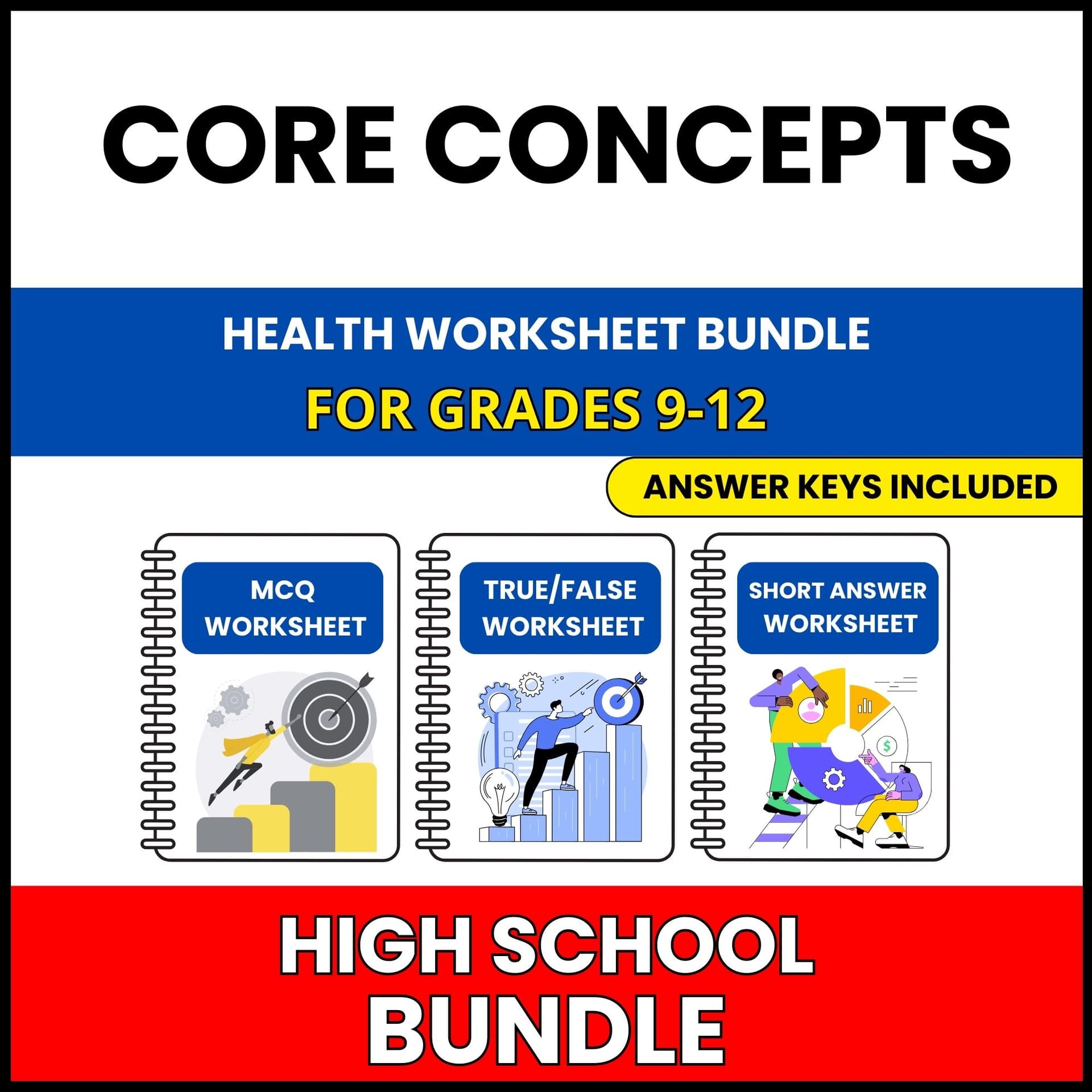 HS Health | Health Education Worksheets | 30 Worksheets BUNDLE | Grade 9-12 HS Health | Health Education Worksheets | 30 Worksheets BUNDLE | Grade 9-12 — printable worksheet preview